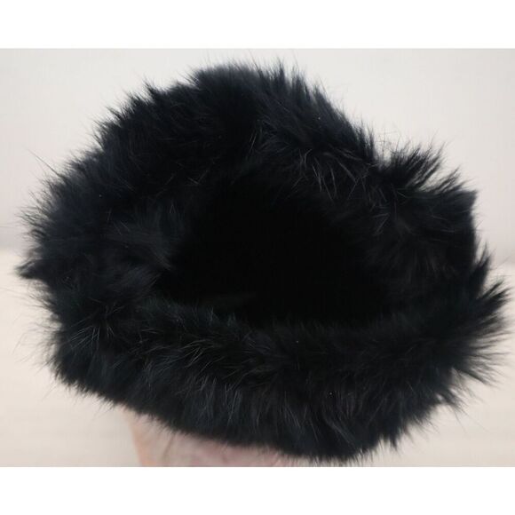 Charles David Women Sz 7.5M Black Vandal Rabbit Fur/Leather Heeled Booties - Picture 6 of 11